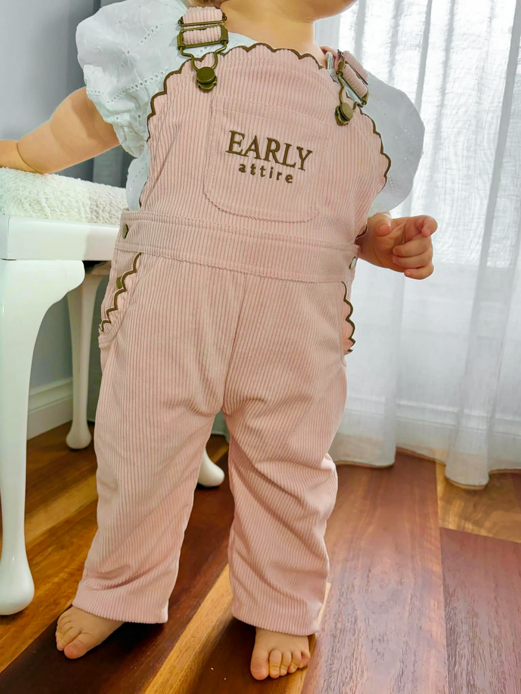 Poppy Overall - Blush Pink